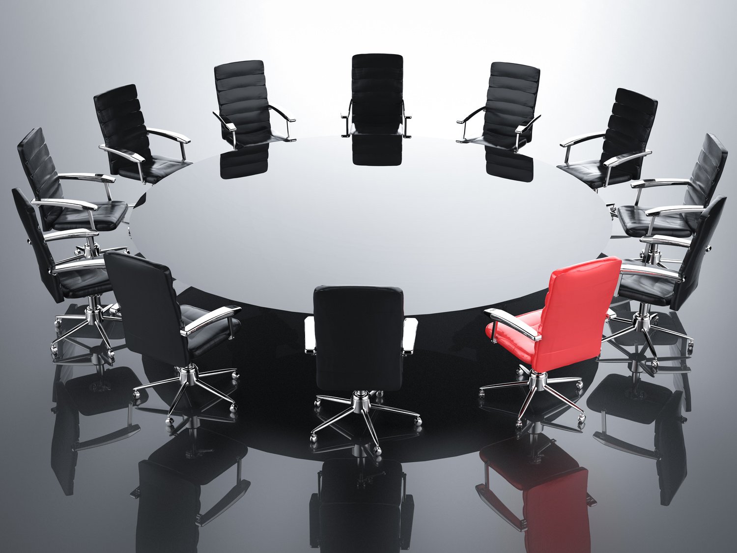 leadership concept with red office chair