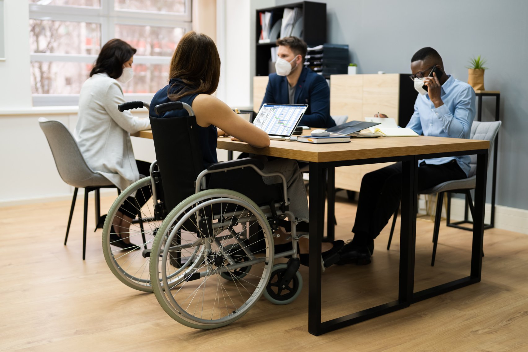 Diverse Disabled Business Worker People